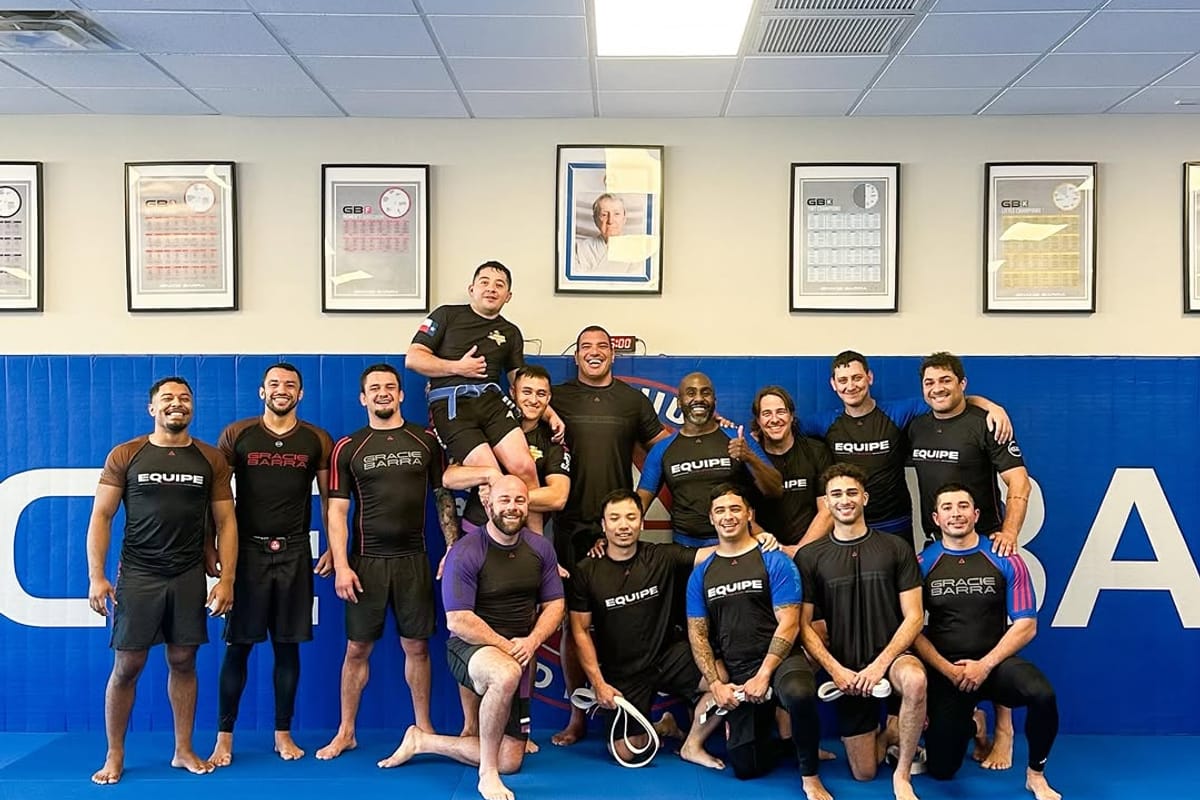 Gracie Barra Round Rock students gathered after class